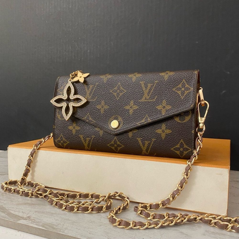 LOUIS VUITTON Sarah Wallet to Shoulder Crossbody Bag 💼LO13
